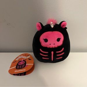 Sketlana Squishmallow Skeleton Unicorn Pink Halloween Plush Kawaii